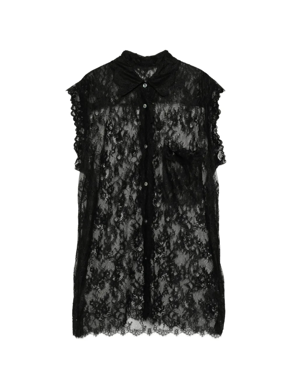 JNBY floral lace shirt - Nero
