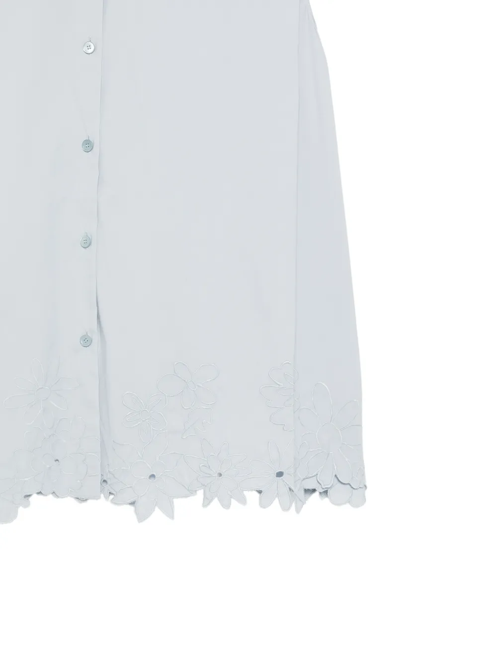 JNBY blouse met geborduurde bloemen Blauw