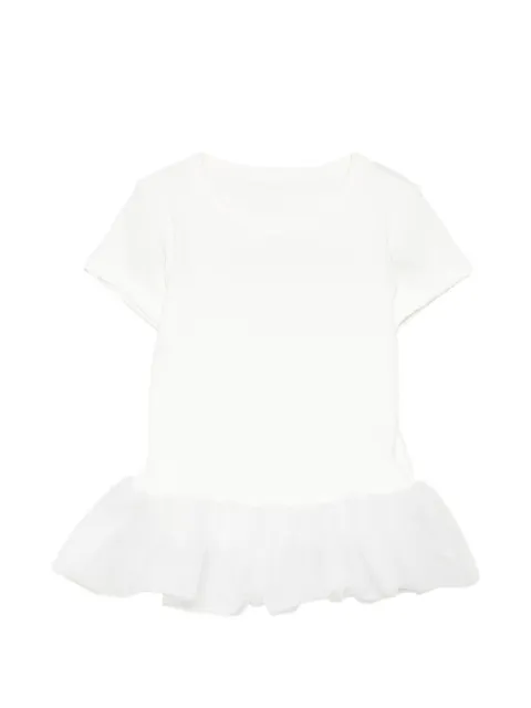 jnby by JNBY tulle-panel ribbed top