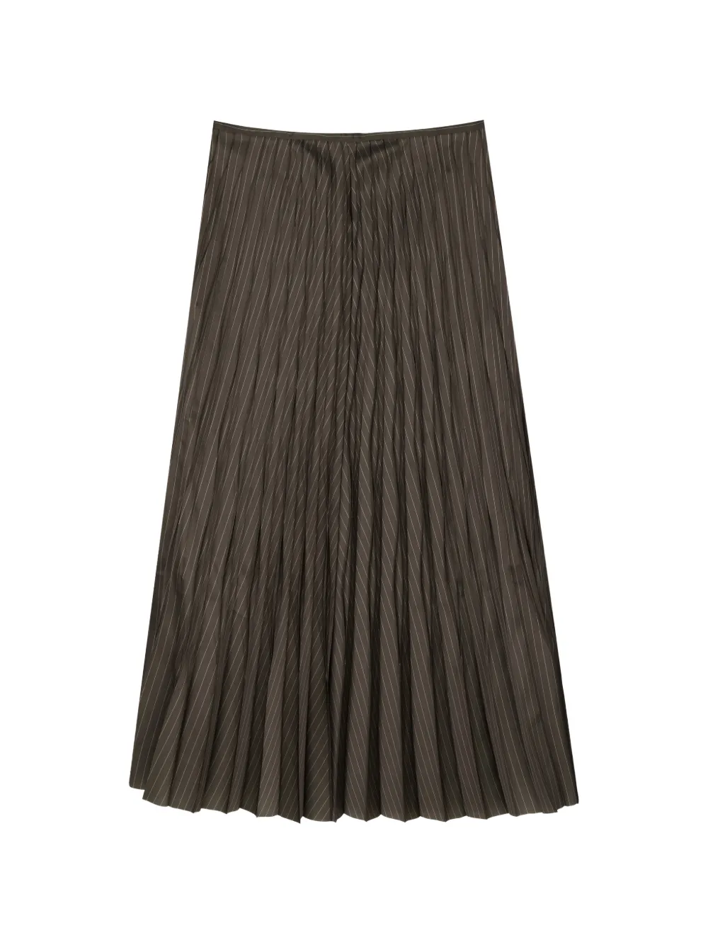 JNBY pleated pinstripe skirt - Marrone
