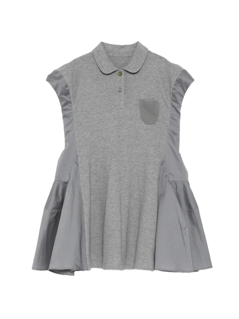 jnby by JNBY panelled sleeveless polo dress - Grigio