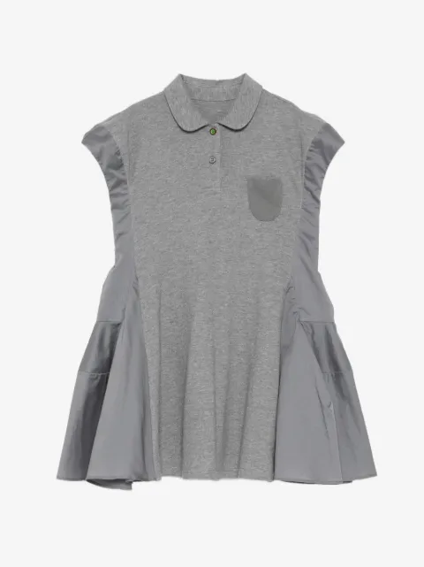 jnby by JNBY vestido tipo playera tipo polo sin mangas con paneles