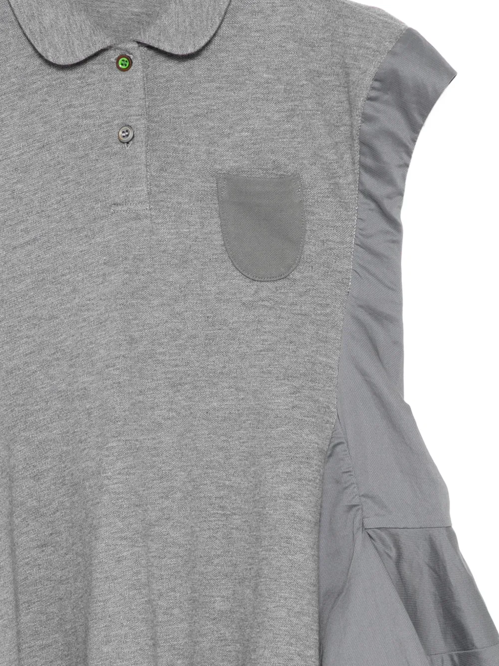 jnby by JNBY Mouwloze polojurk met vlakken Grijs