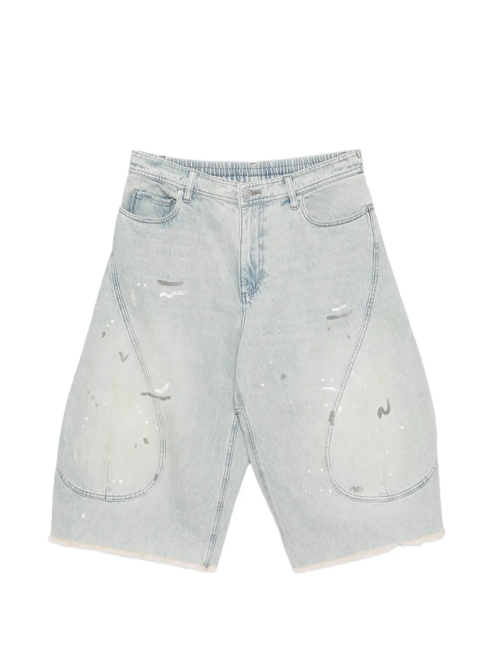 CROQUIS Shorts con effetto vissuto - Blu