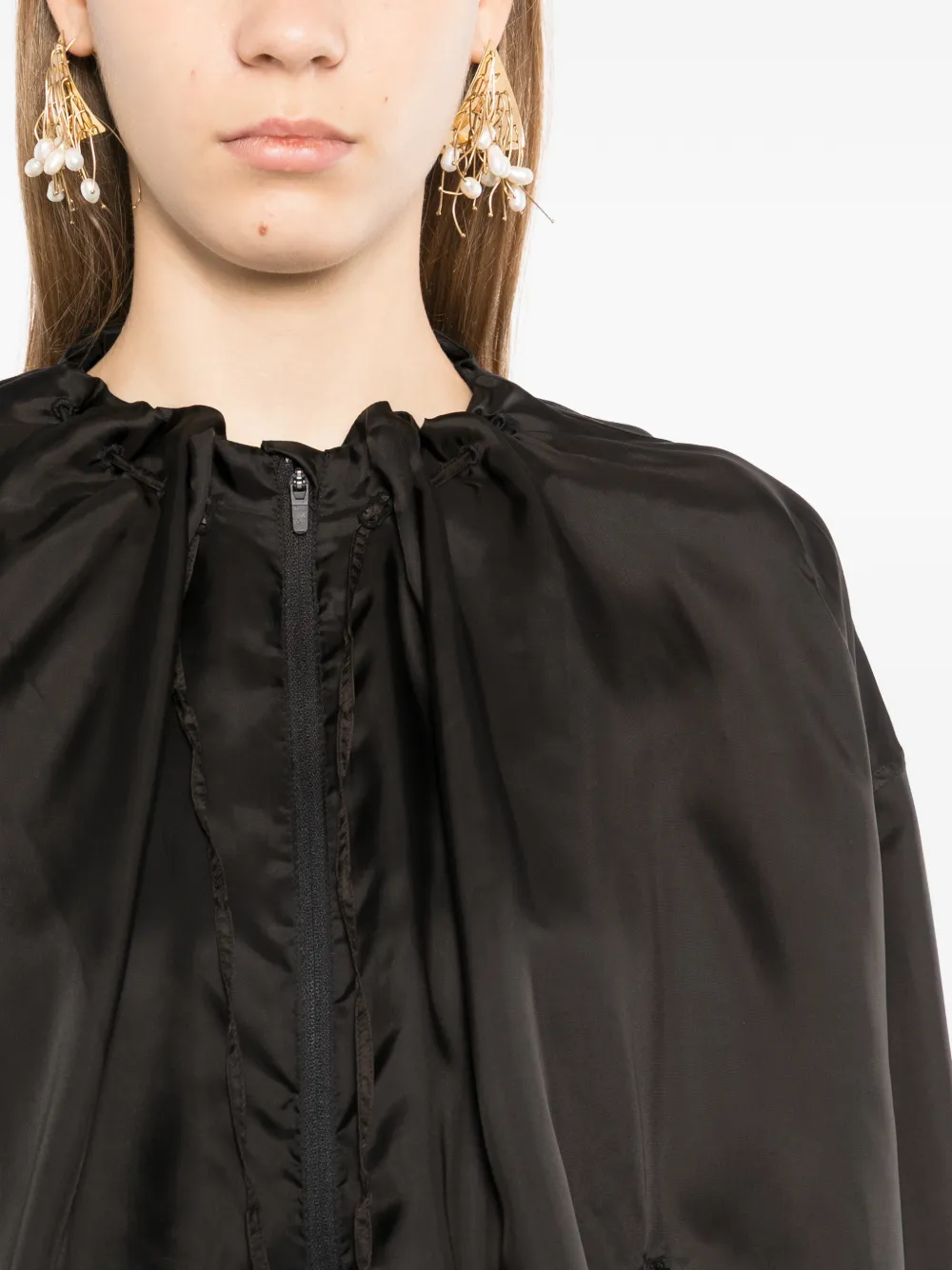 JNBY Oversized satijnen jack Zwart