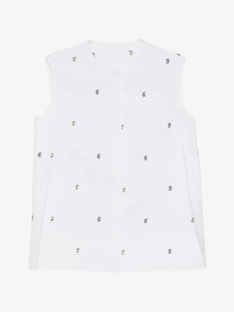 LESS floral-embroidered vest
