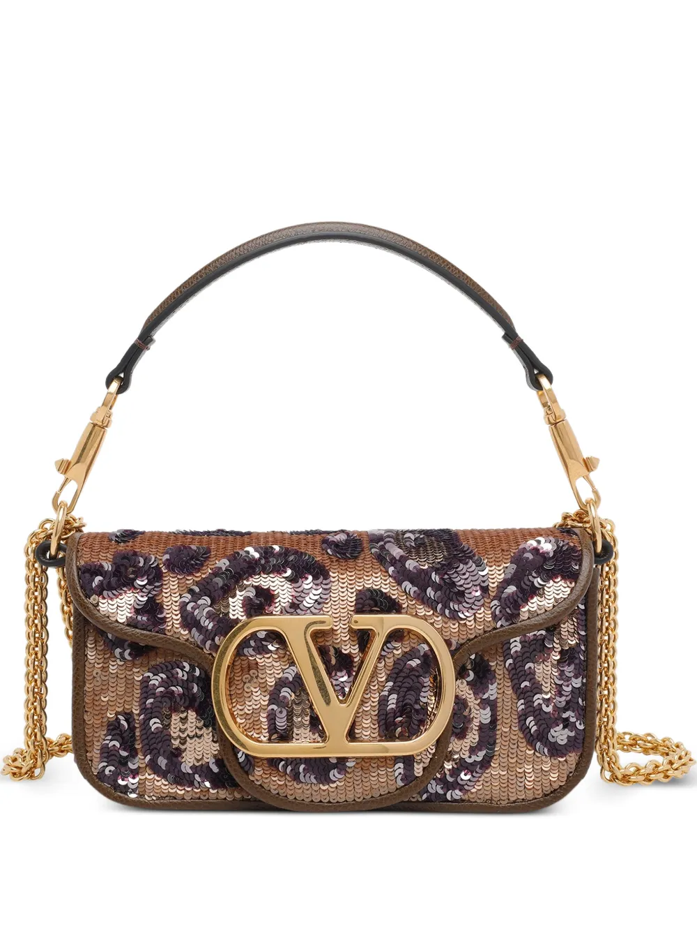 Valentino Garavani VLogo Signature embellished shoulder bag - Toni neutri