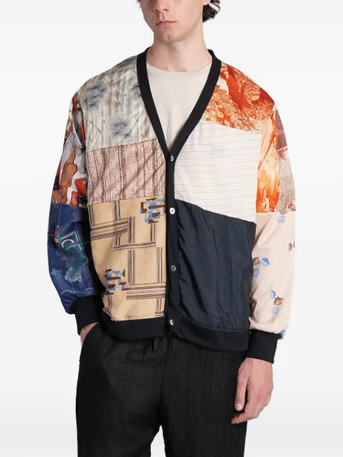 Needles patchwork V-neck shirt jacket