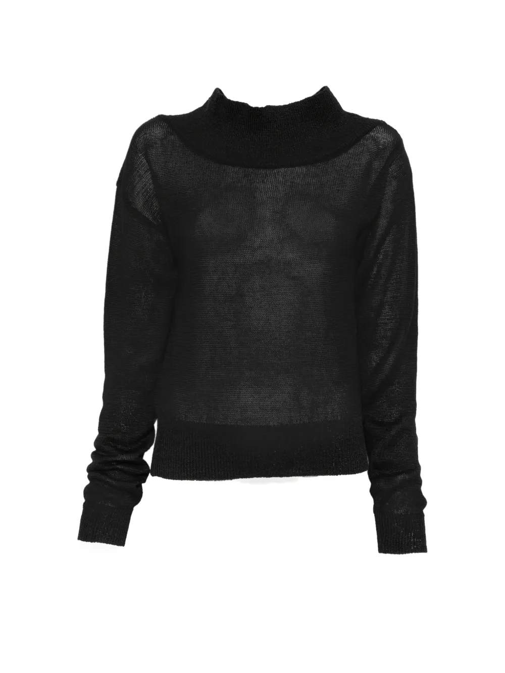 Paloma Wool Soto funnel-neck fine-knit sweater - Nero