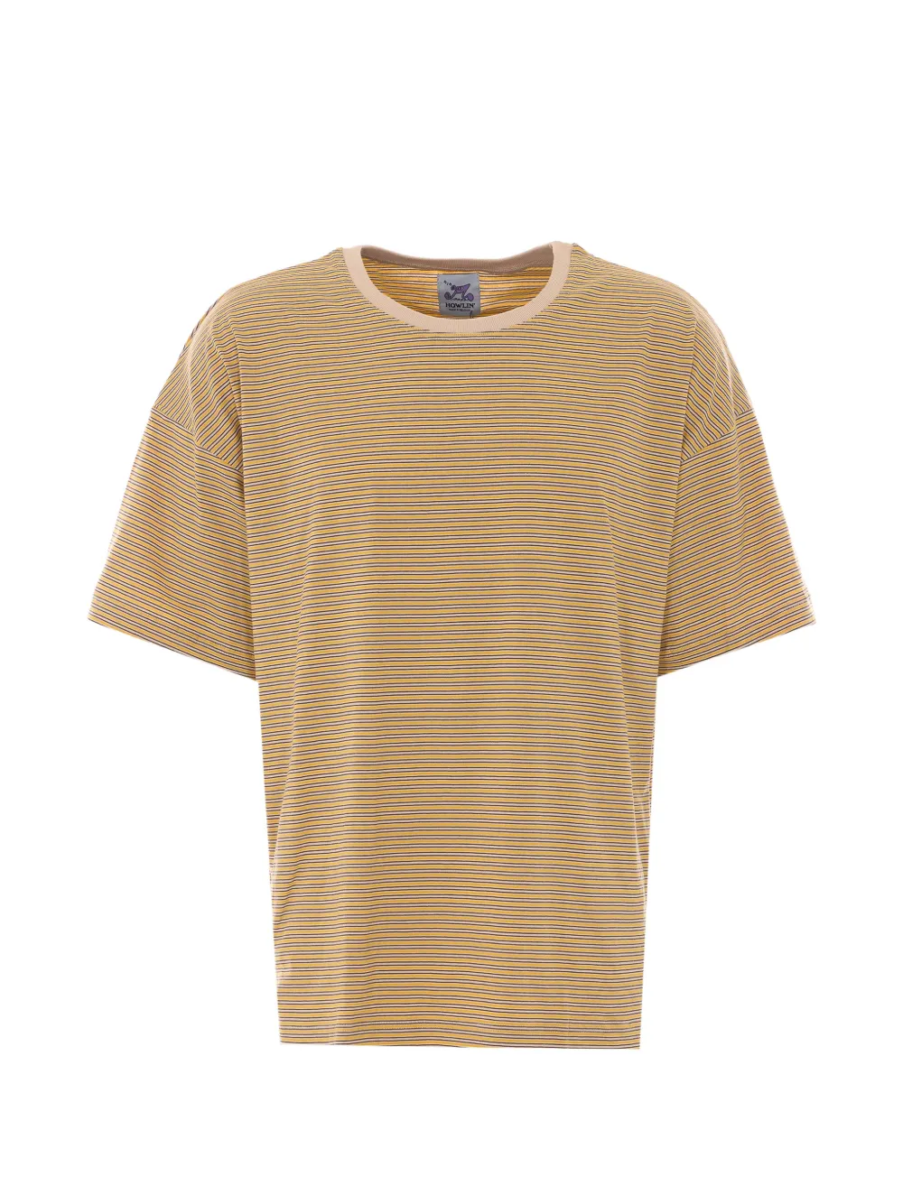 Howlin' striped cotton T-shirt - Giallo