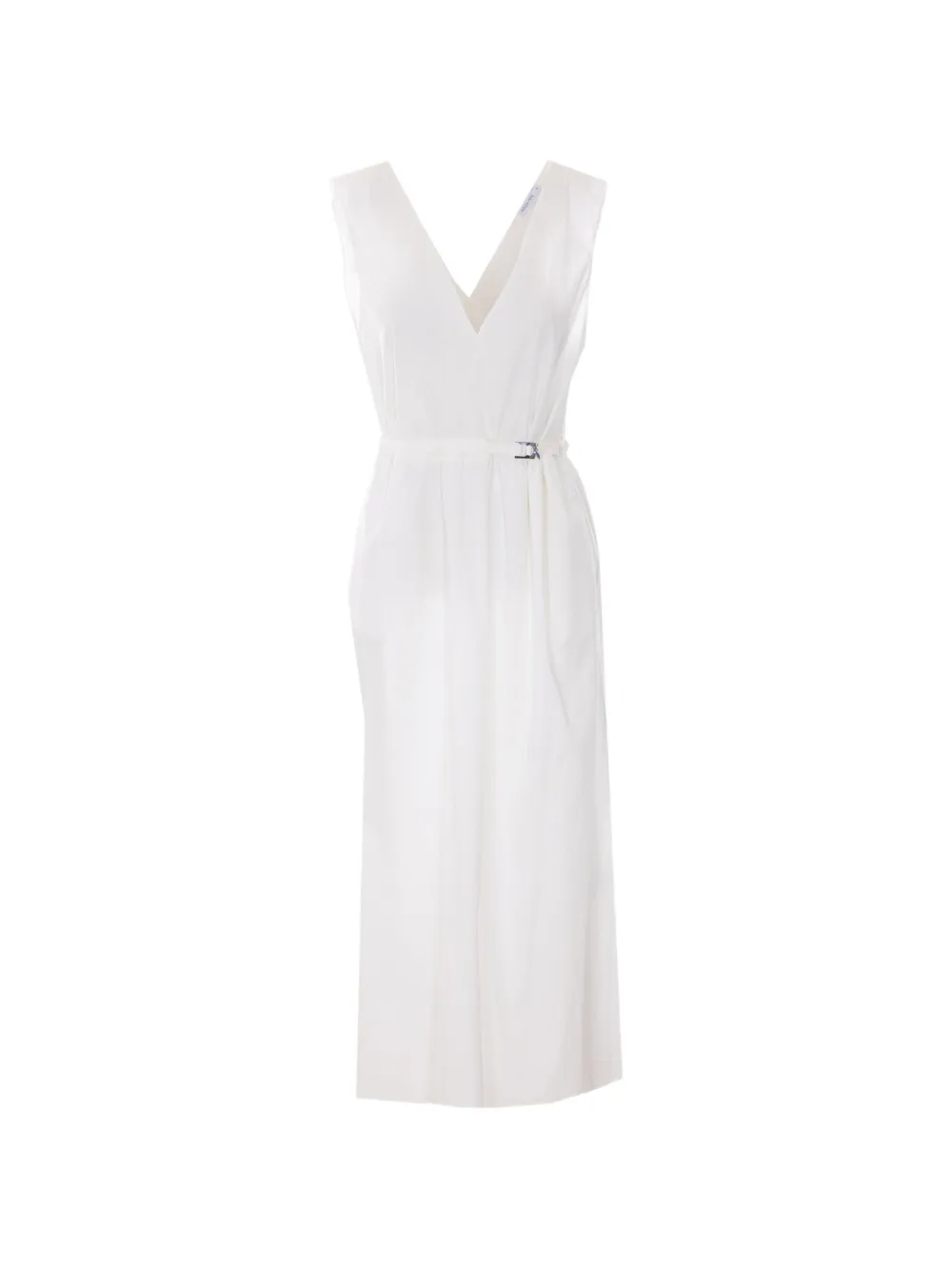 Patrizia Pepe V-neck buckled dress - Bianco