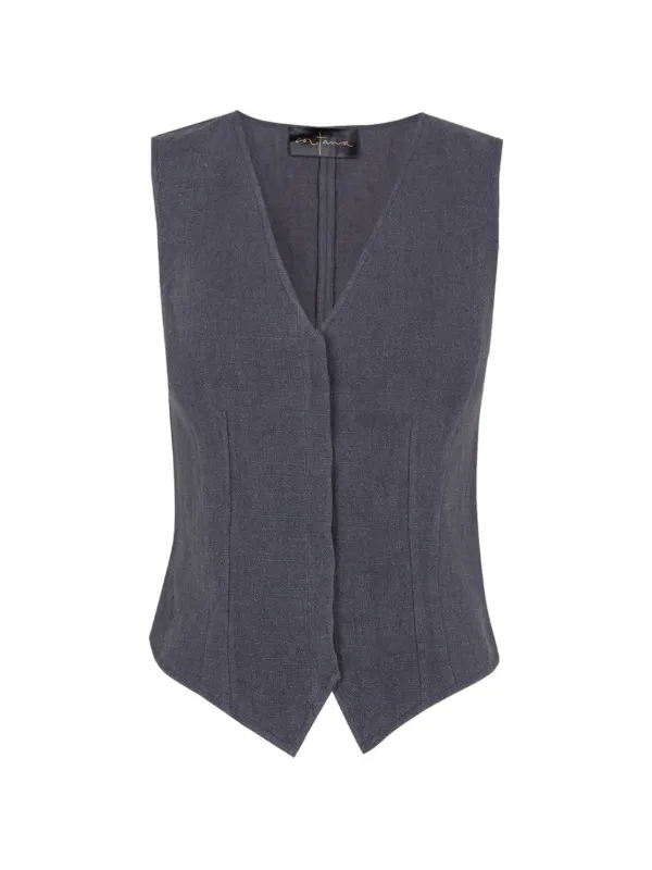 Cortana Costa Panelling Vest in Grey