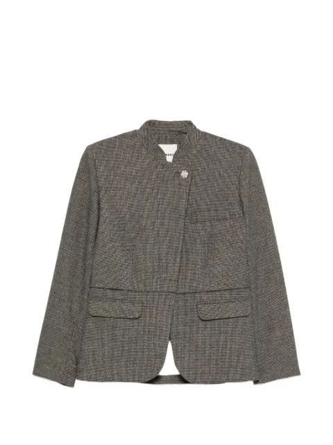 SANDRO houndstooth-pattern crystal-embellished blazer