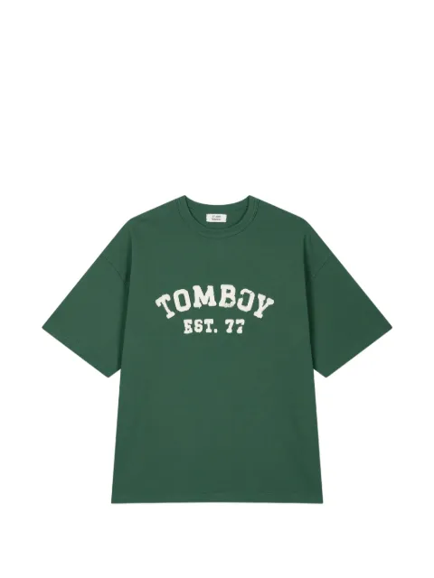 TOMBOY embroidered logo-print T-shirt