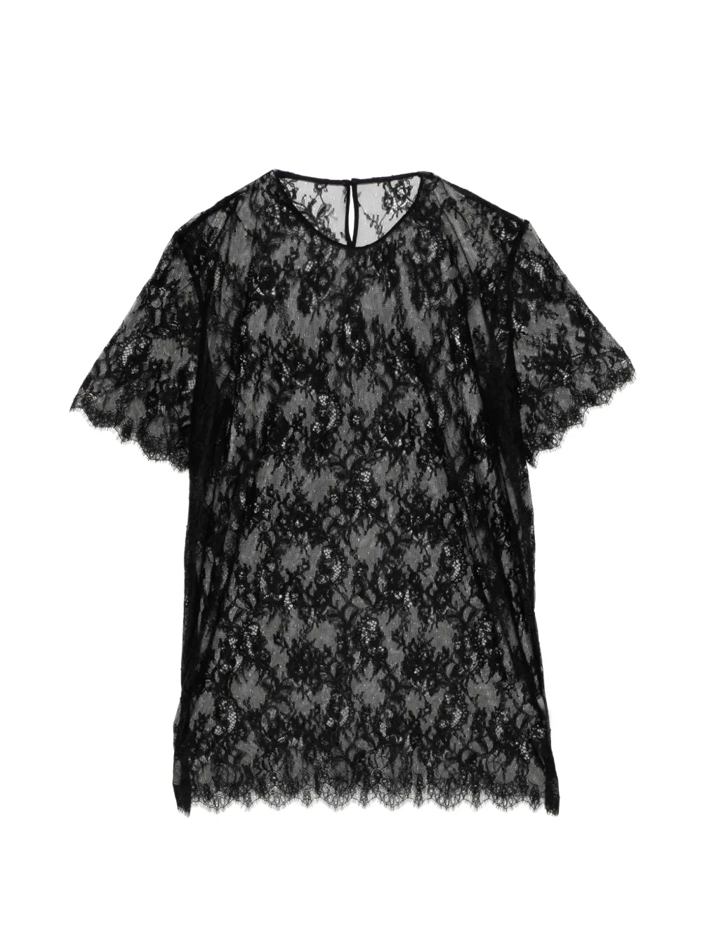 JNBY lace-detail T-shirt - Nero