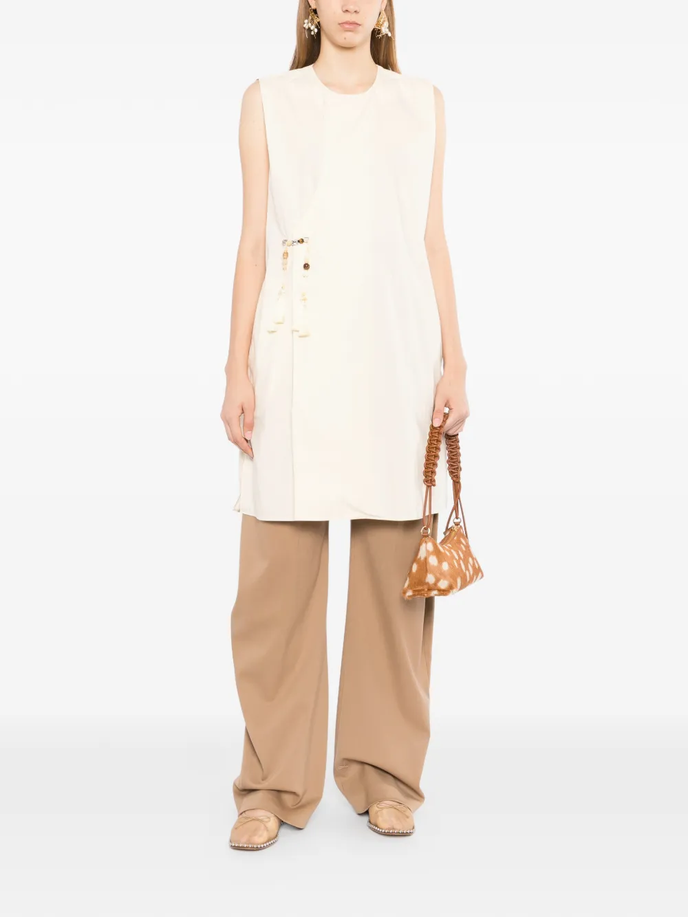 JNBY Mouwloze jurk Beige