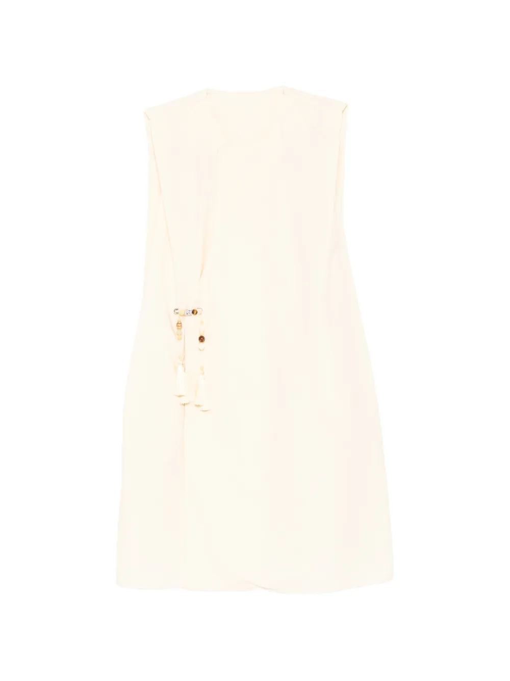 JNBY tassel-detail sleeveless dress - Toni neutri