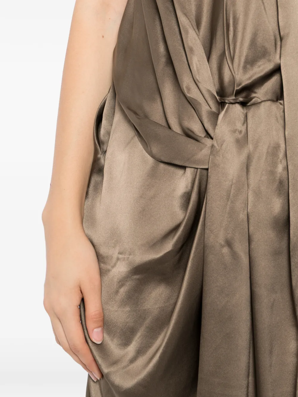 JNBY Gedraaide jurk met mat afwerking Beige