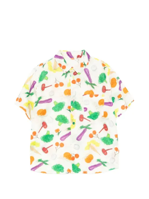 jnby by JNBY camisa de popelina con vegetales estampados