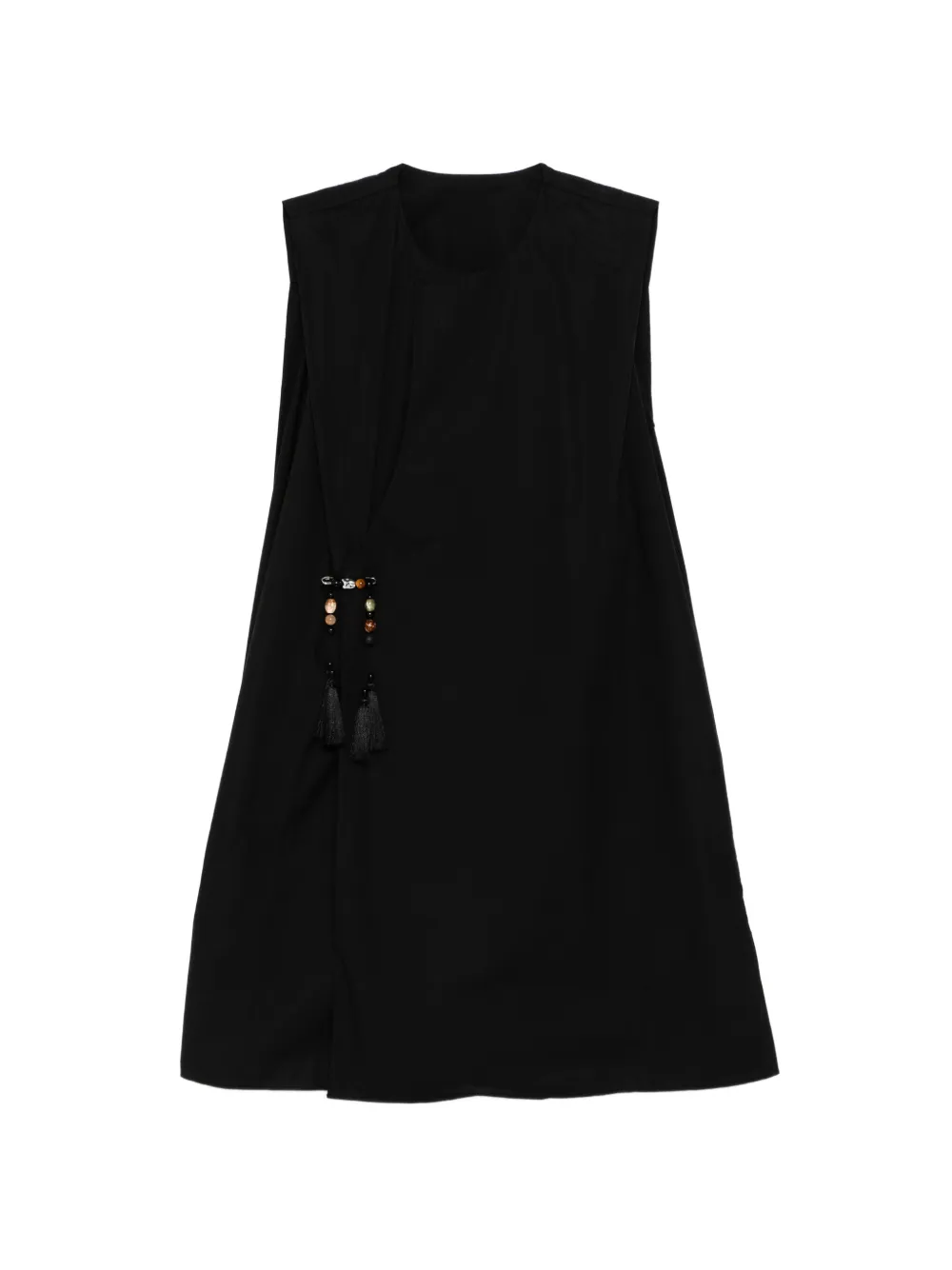 JNBY bead-embellished tassel-detail dress - Nero