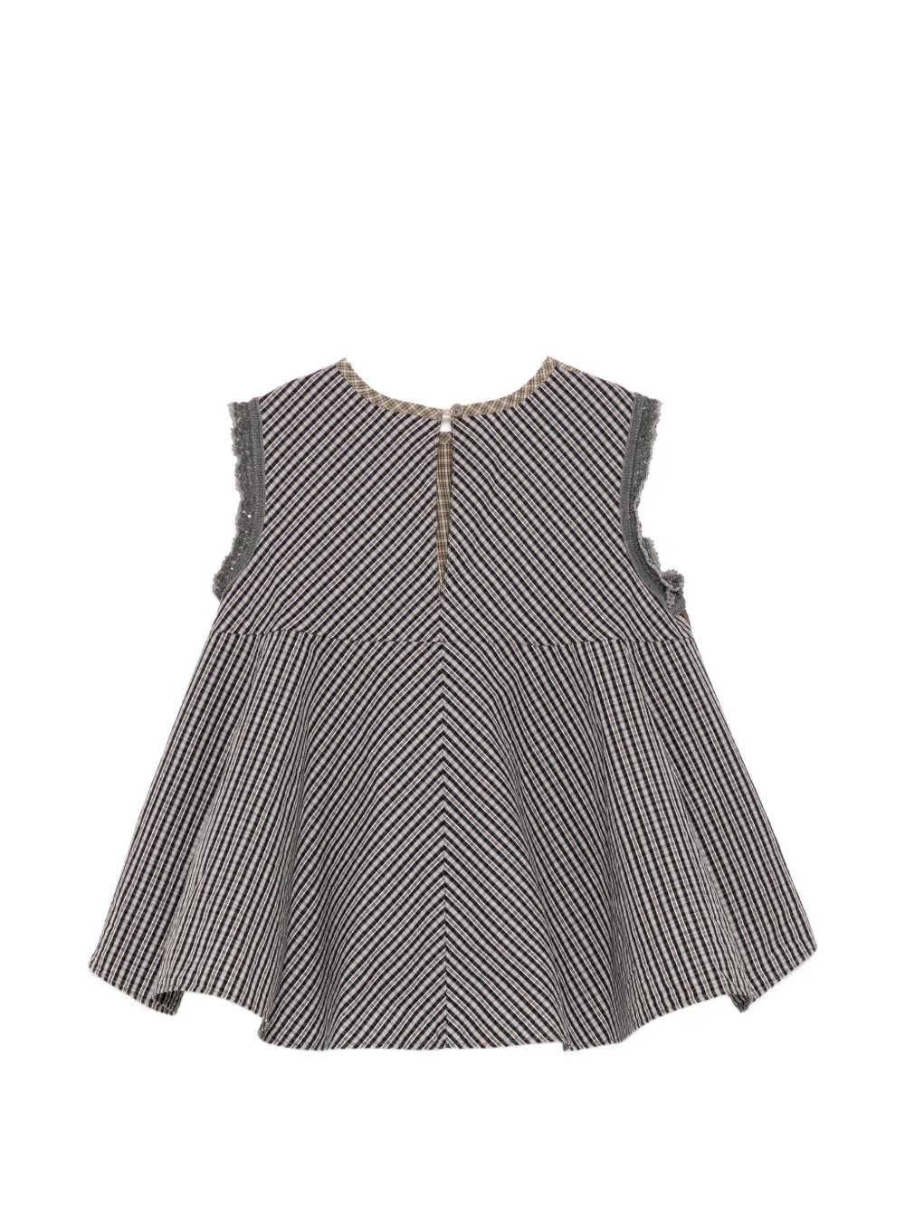 jnby by JNBY Top met gingham-ruit Bruin