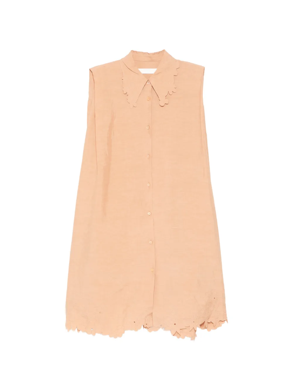 JNBY scalloped-hem shirt dress - Toni neutri