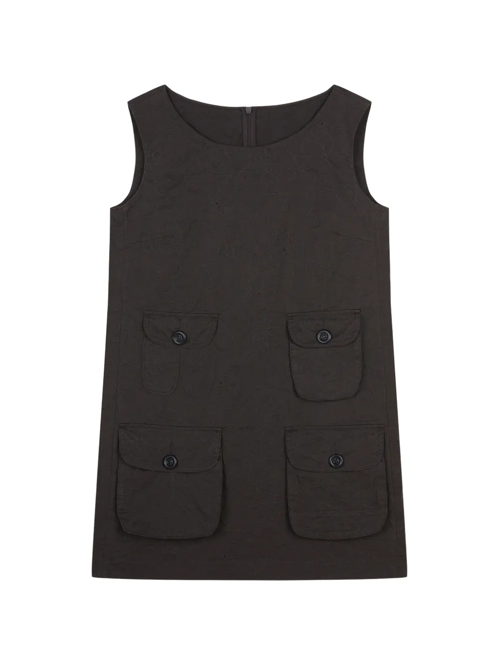 JNBY floral-embroidered utility dress - Black