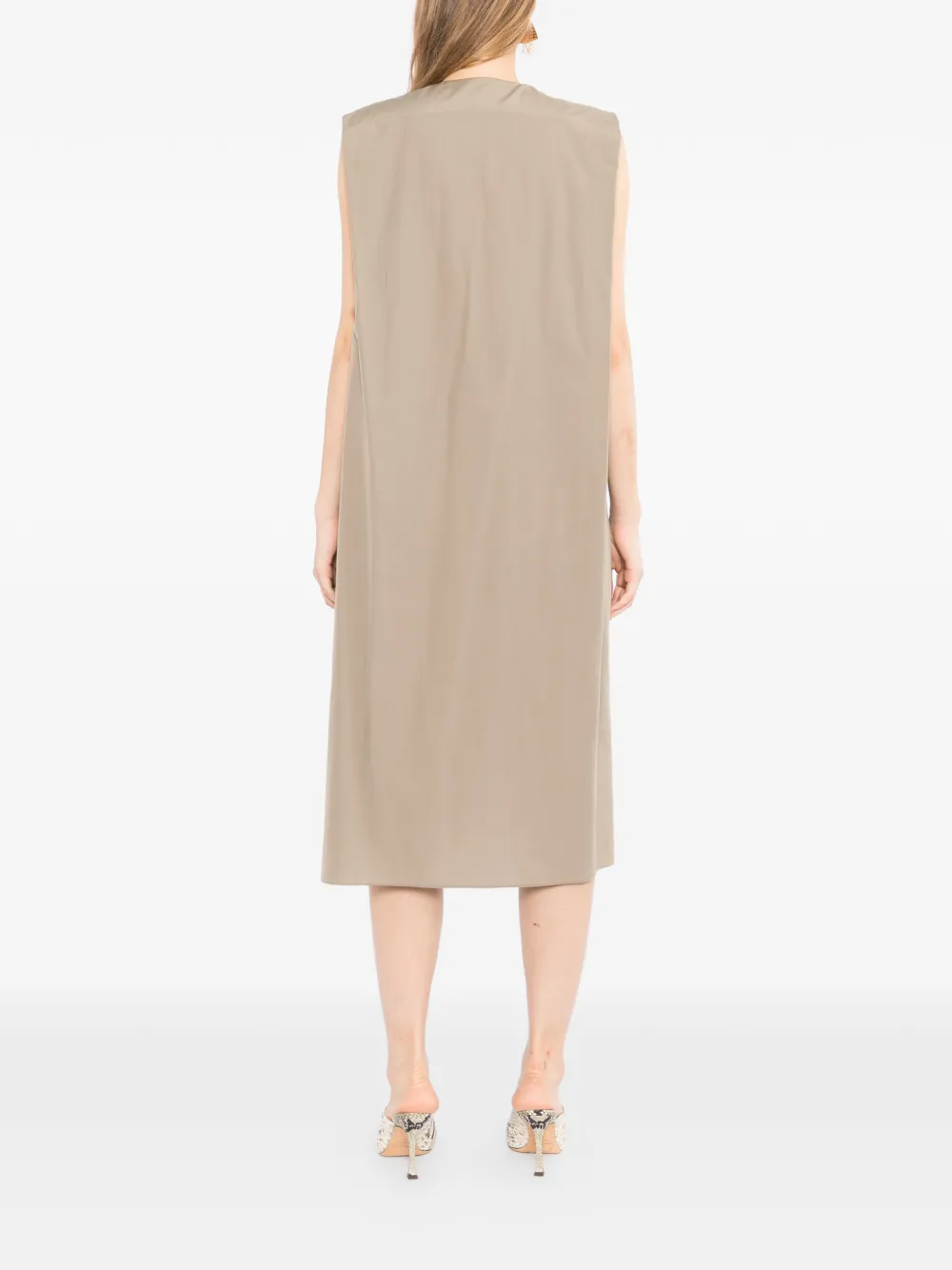 JNBY Gedeconstrueerde mouwloze jurk Beige