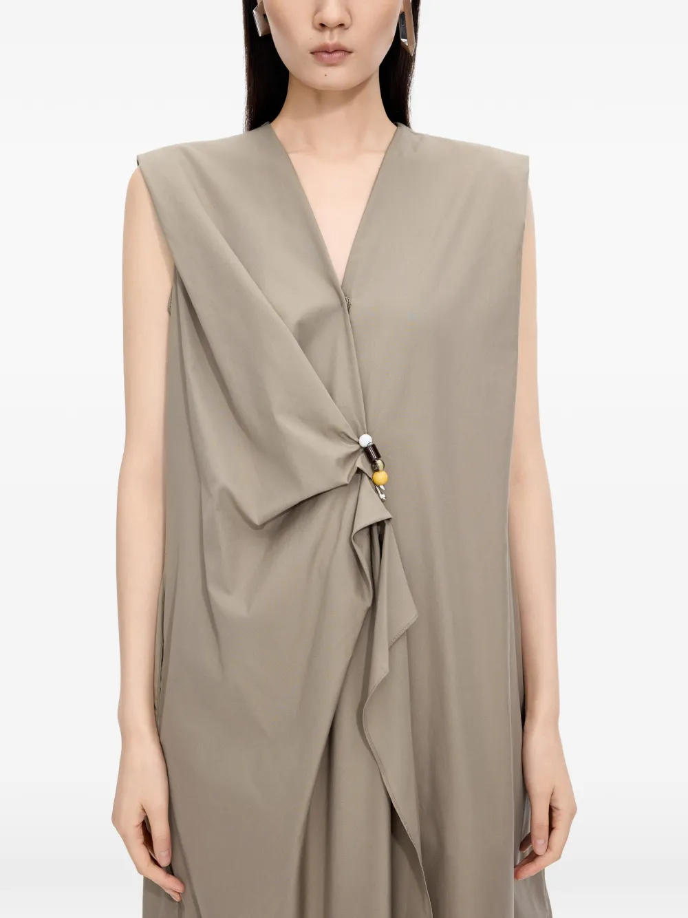 JNBY Gedeconstrueerde mouwloze jurk Beige
