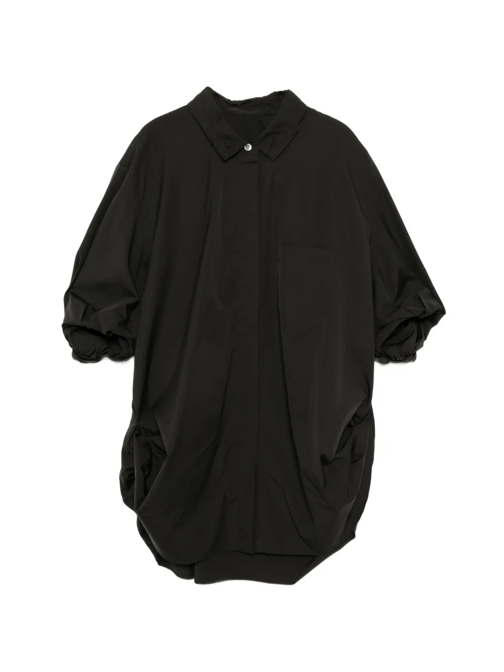 JNBY asymmetric gathered shirt - Nero