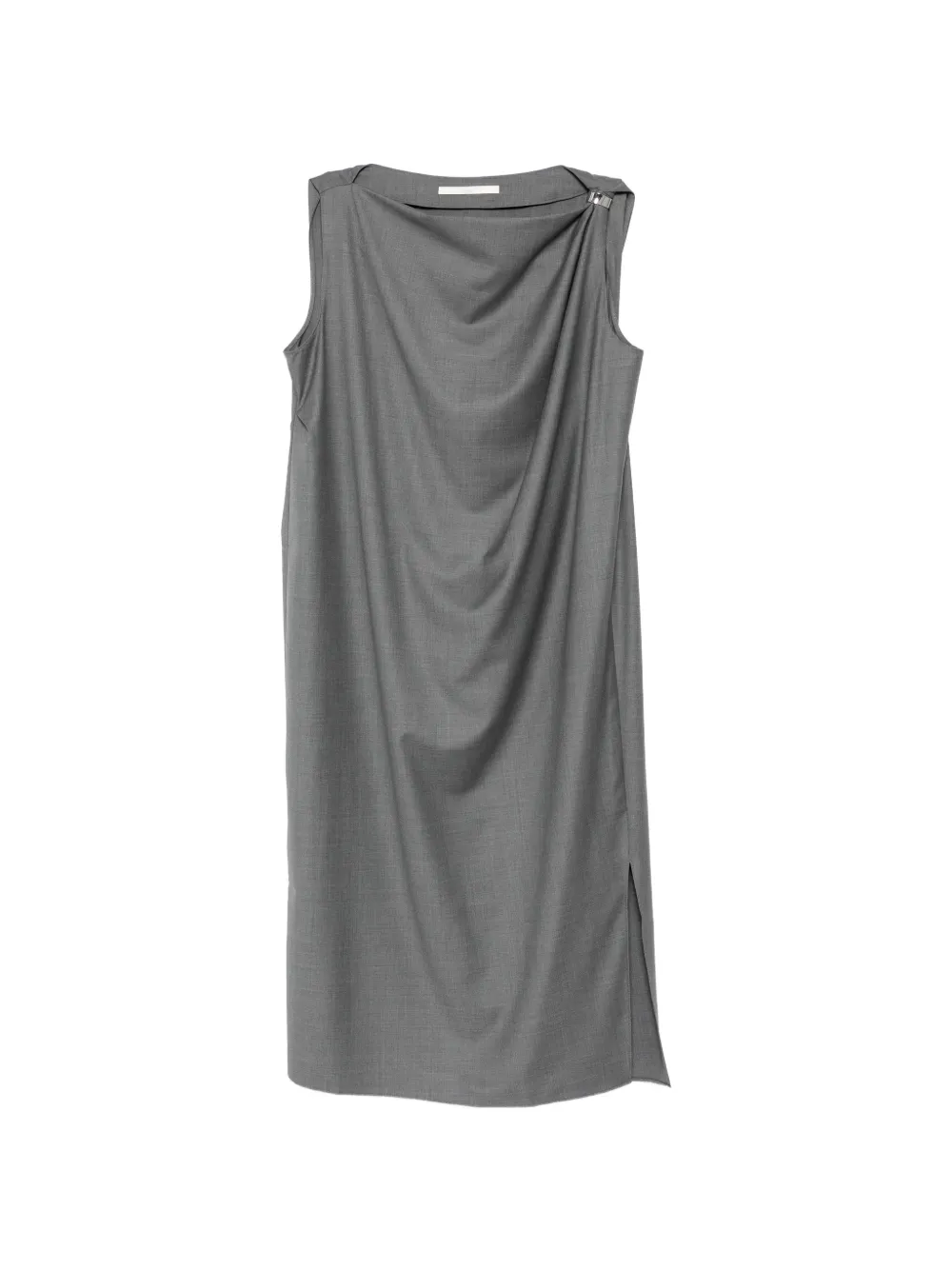 JNBY Abito con scollo drappeggiato - Grigio