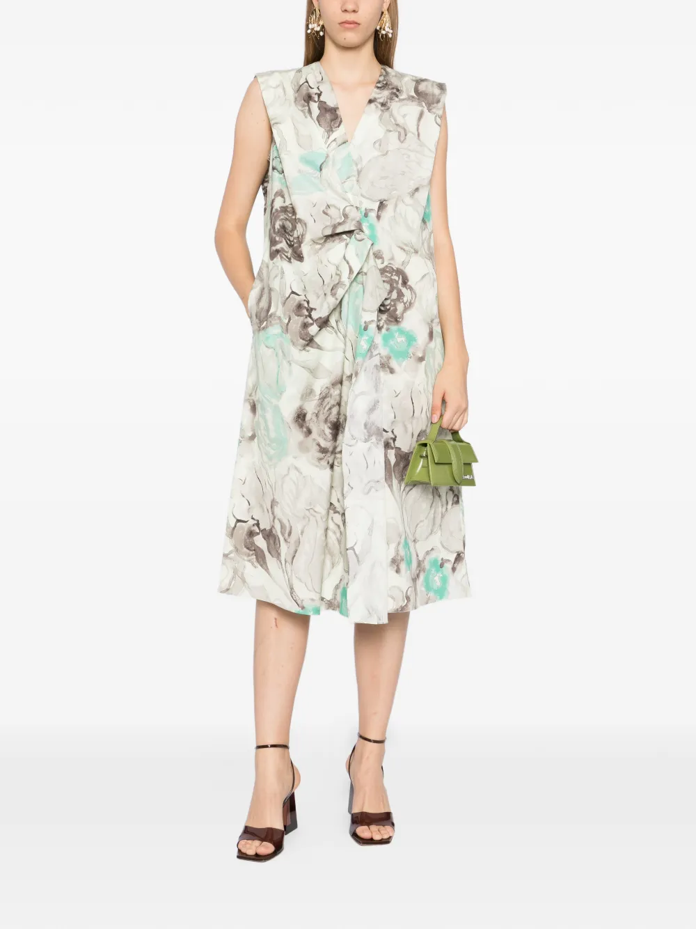JNBY Oversized jurk met bloemenprint Groen