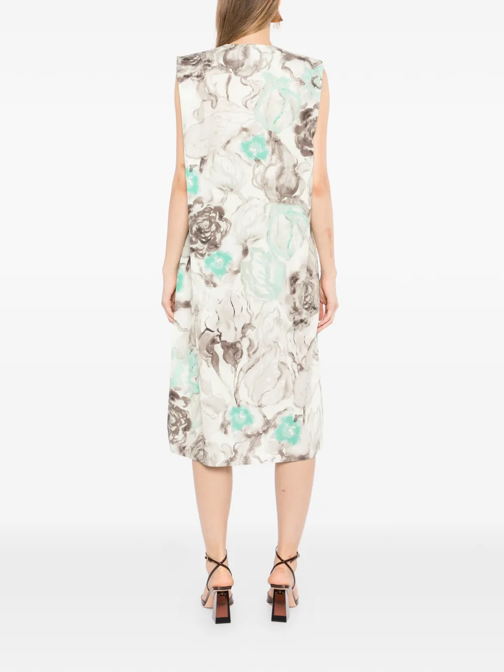 JNBY Oversized jurk met bloemenprint Groen