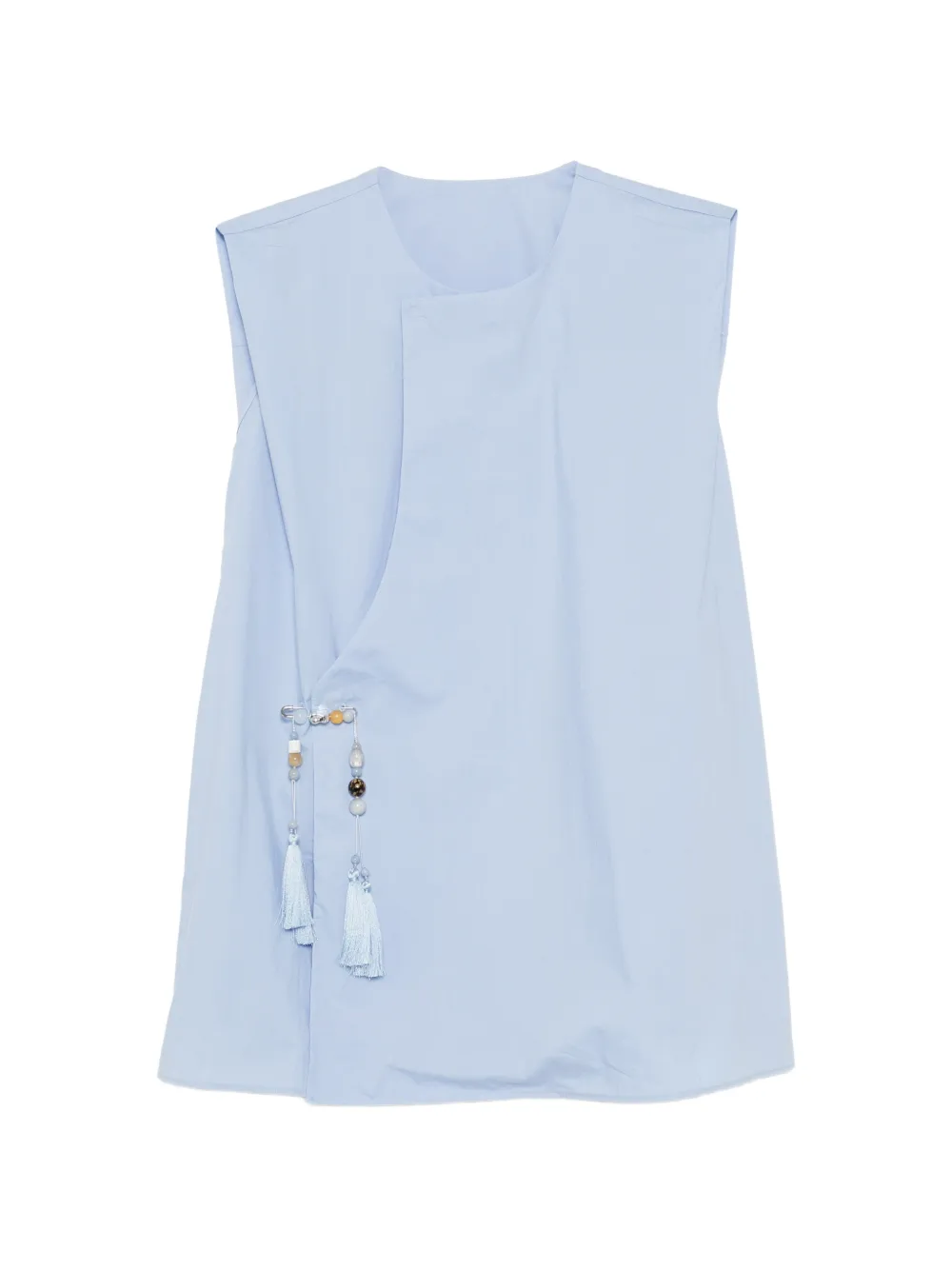 JNBY bead-embellished tassel-detail top - Blu
