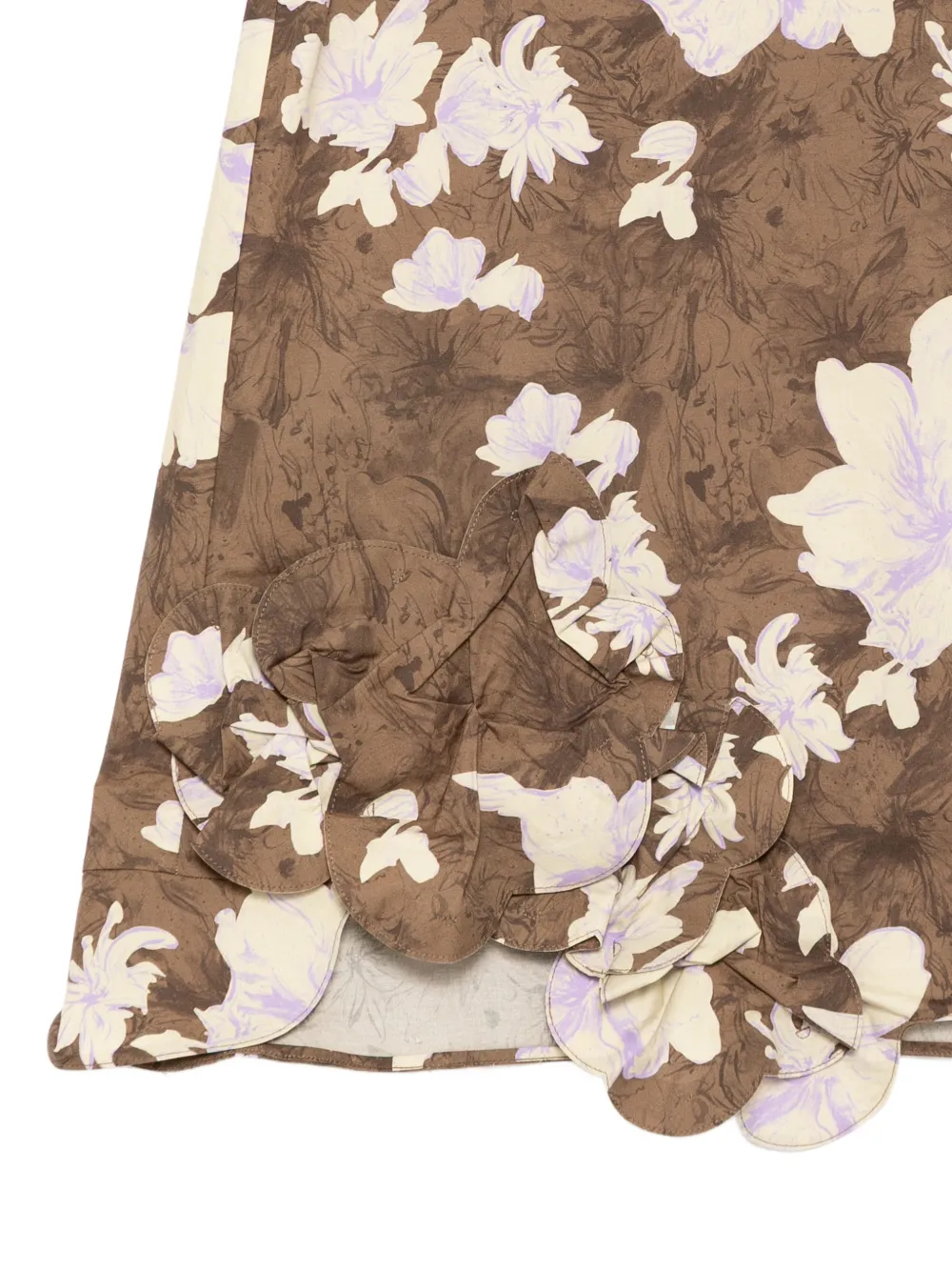 jnby by JNBY Jurk met bloemenprint Bruin