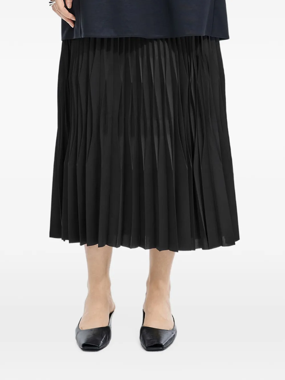 JNBY draped pleated skirt - Nero