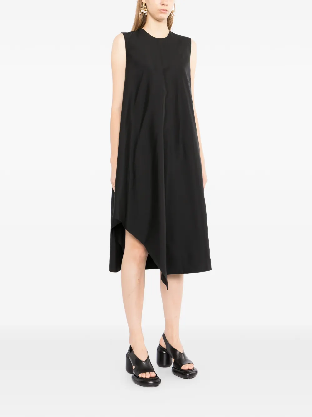 JNBY Mouwloze oversized jurk Zwart