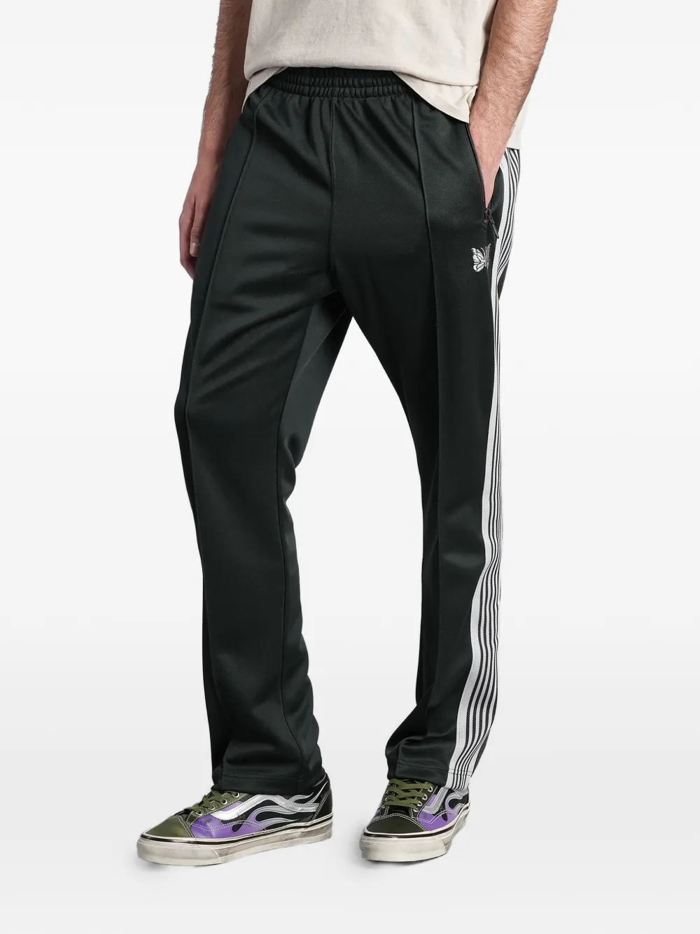 Needles Trainingsbroek met zijstreep Groen