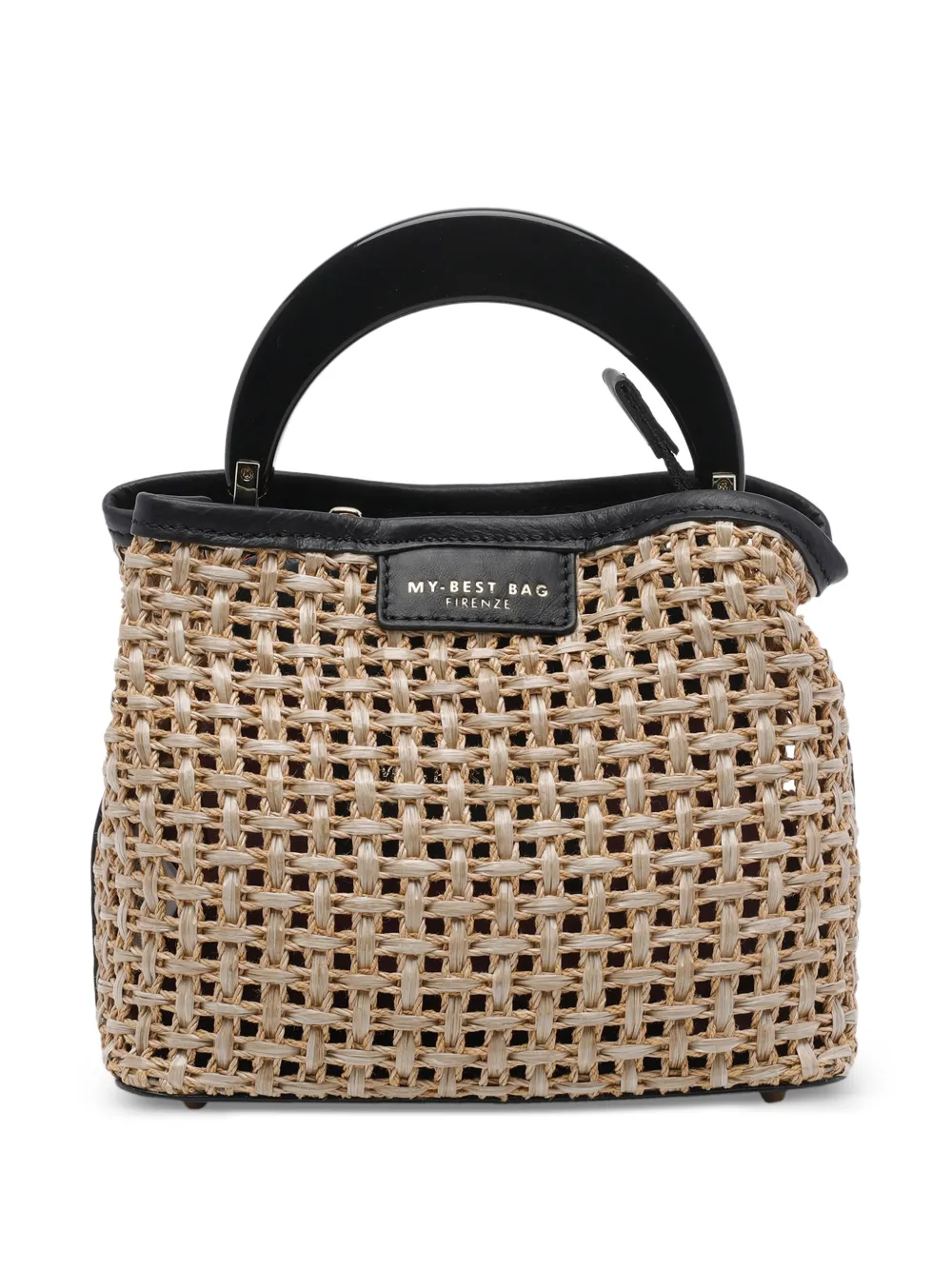 MY BEST BAG Clutch con bordo in pelle - Toni neutri