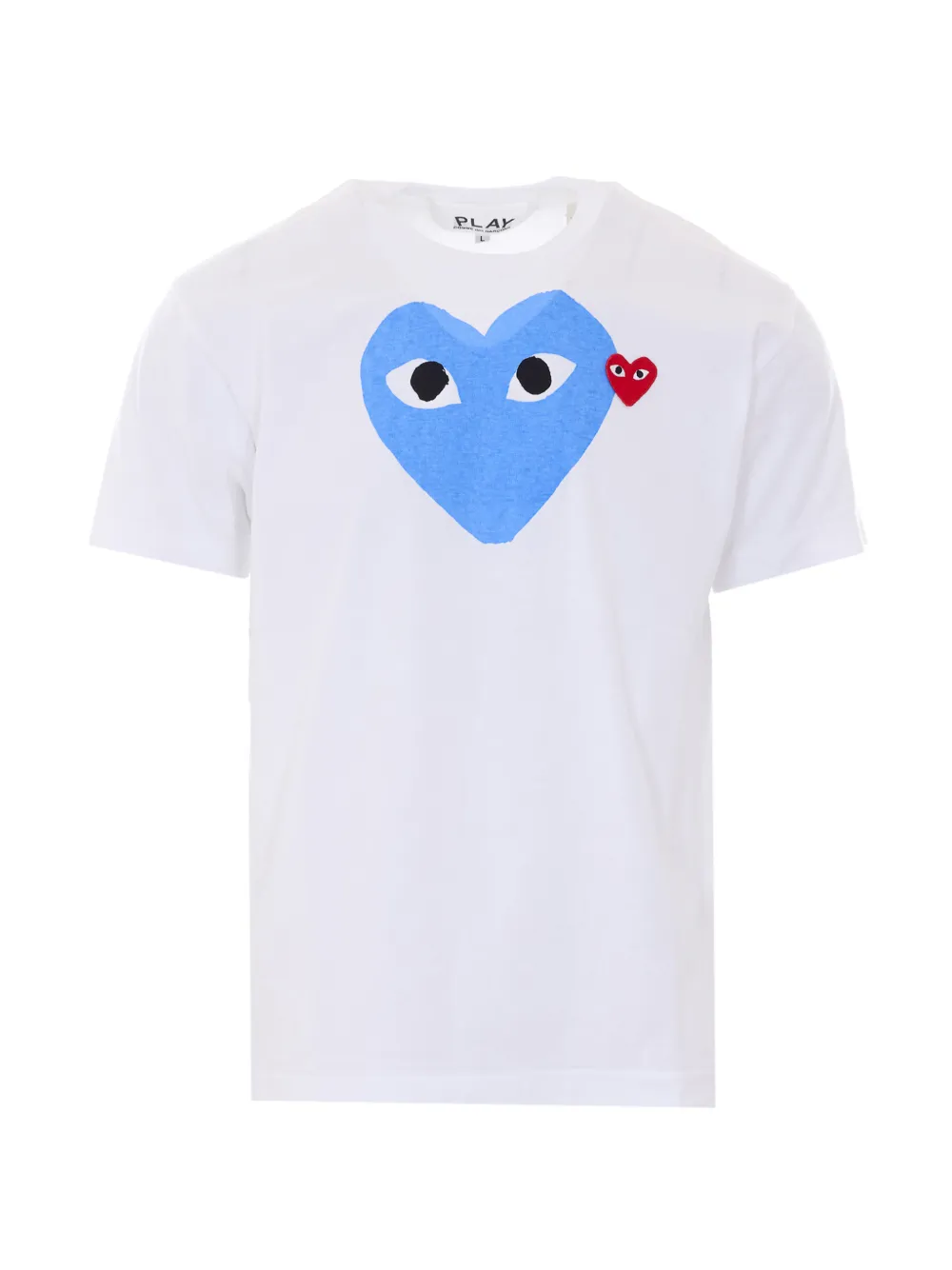 Comme Des Garçons Play heart-print logo-patch T-shirt - Bianco
