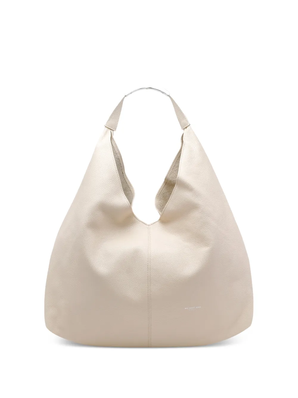 MY BEST BAG Ellisse pebbled leather shoulder bag - Toni neutri