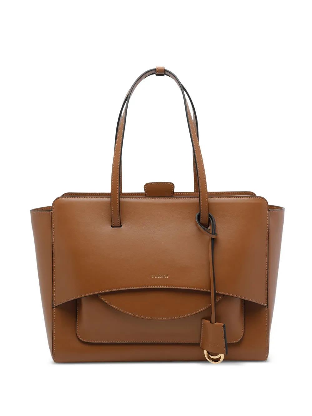 HIDESINS Flap L leather tote bag - Marrone