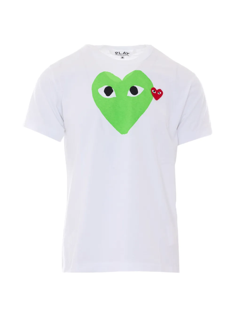 Comme Des Garçons Play Play heart-print logo-patch T-shirt - Bianco