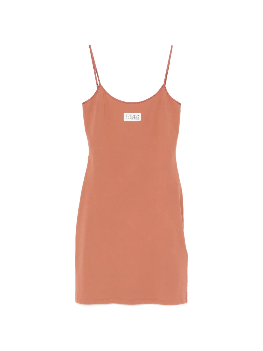 MM6 Maison Margiela logo-patch mini dress - Orange