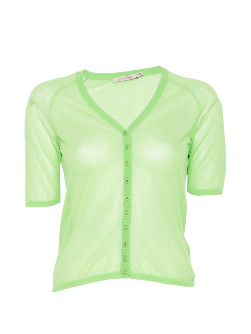 Paloma Wool Nice button-up raglan-sleeve top - Verde