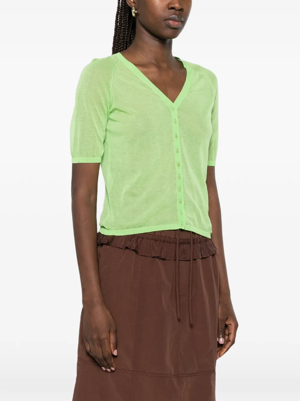 Paloma Wool Nice button-up raglan-sleeve Top | Green | FARFETCH