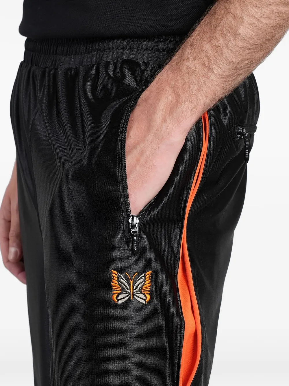 Needles Trainingsbroek met zijstreep Zwart