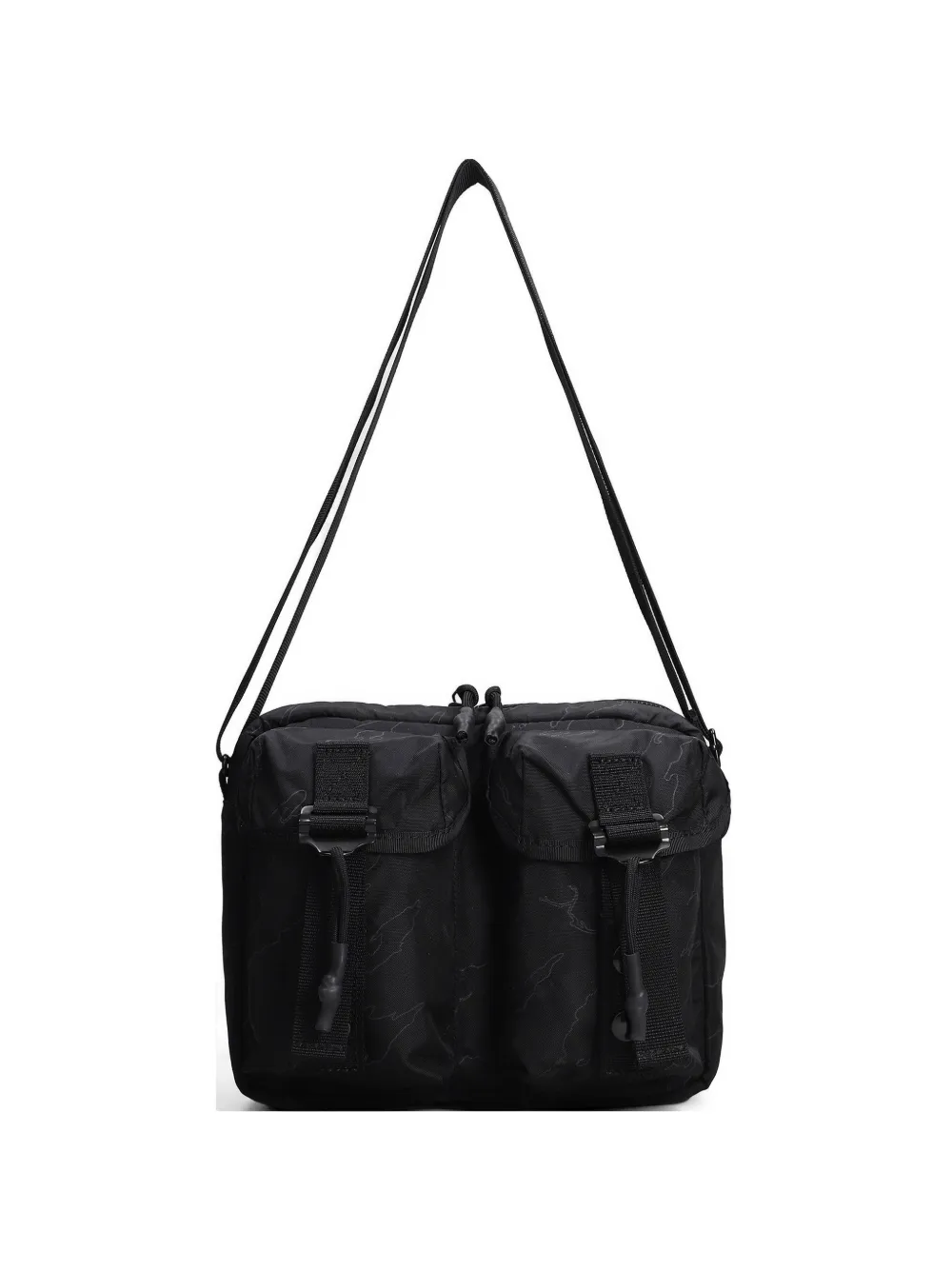 Maharishi A.L.I.C.E embroidered buckle-fastening shoulder bag - Nero