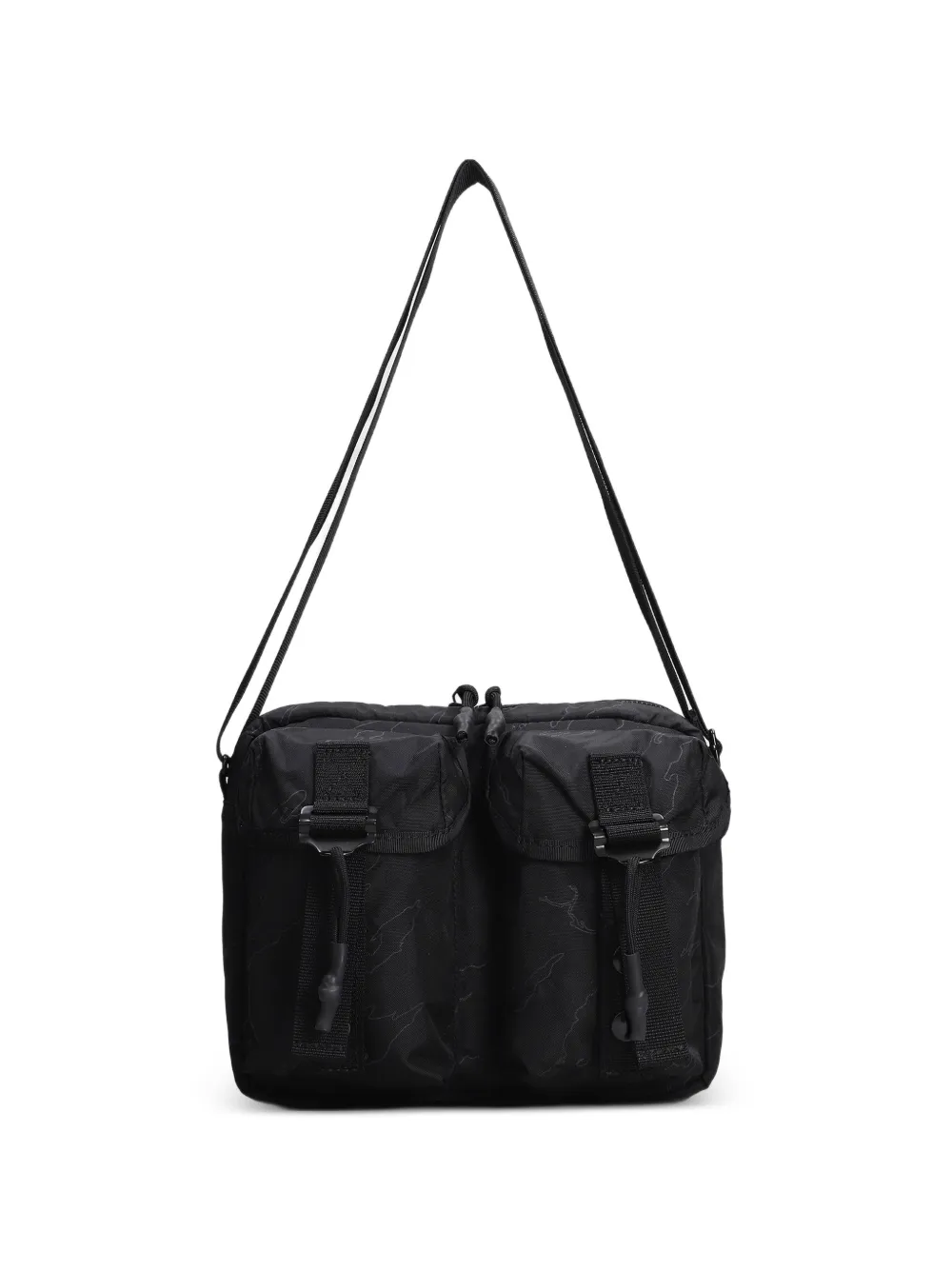 Maharishi A.L.I.C.E embroidered buckle-fastening shoulder bag - Nero