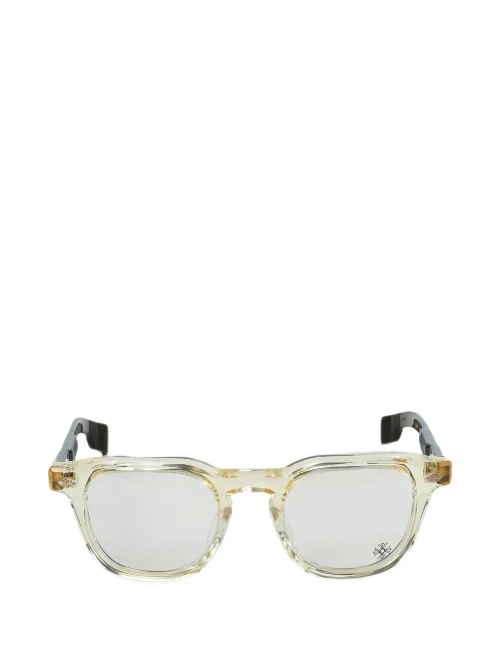 Chrome Hearts tortoiseshell-effect square-frame glasses - Toni neutri